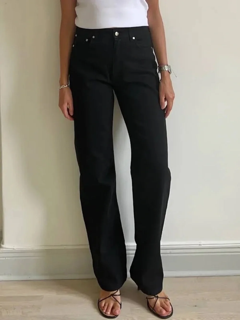Djerf avenue black straight leg unisex jeans - Picture 5 of 9